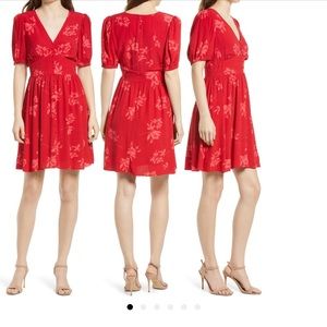 Floral button front dress-EUC